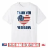 Patriotic American Flag Thank You Veterans Shirt