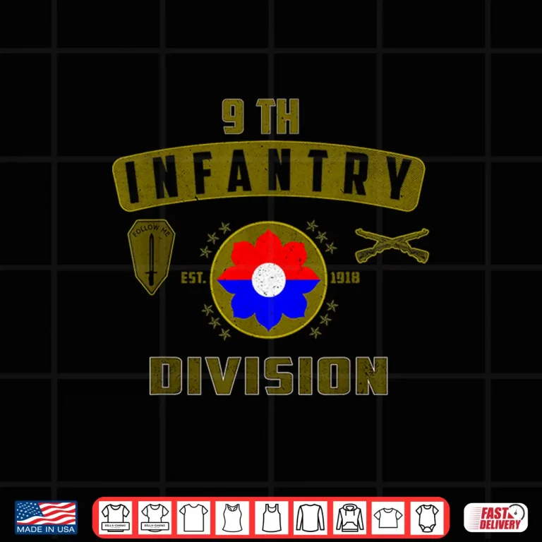 Design 9th Infantry Division Military Veteran Fathers Day Christmas Shirt