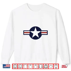 Sweatshirt Air Force Roundel US Air Force Army Veteran Military Patriot Shirt