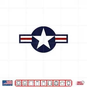 Design Air Force Roundel US Air Force Army Veteran Military Patriot Shirt