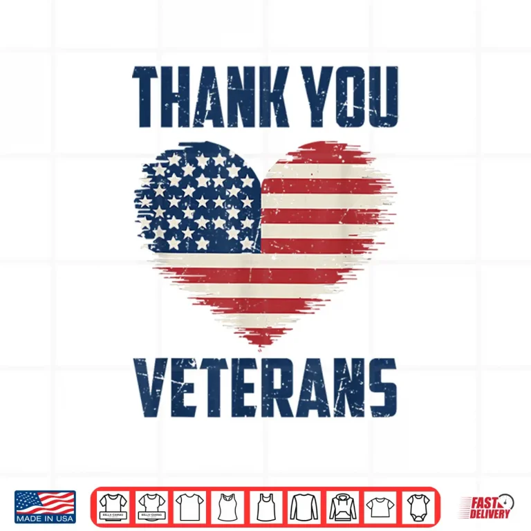 Design Patriotic American Flag Thank You Veterans Shirt 1