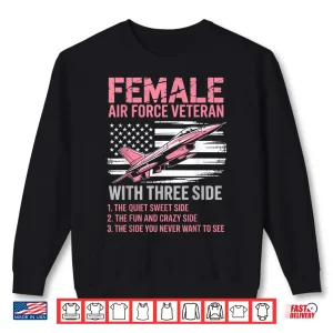 Sweatshirt Female Air Force American Patriotic Fighter Pilot Veteran Shirt