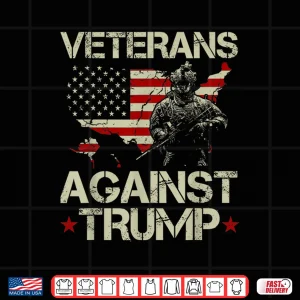 Design Veterans Against Donald Trump American Flag Gift Shirt