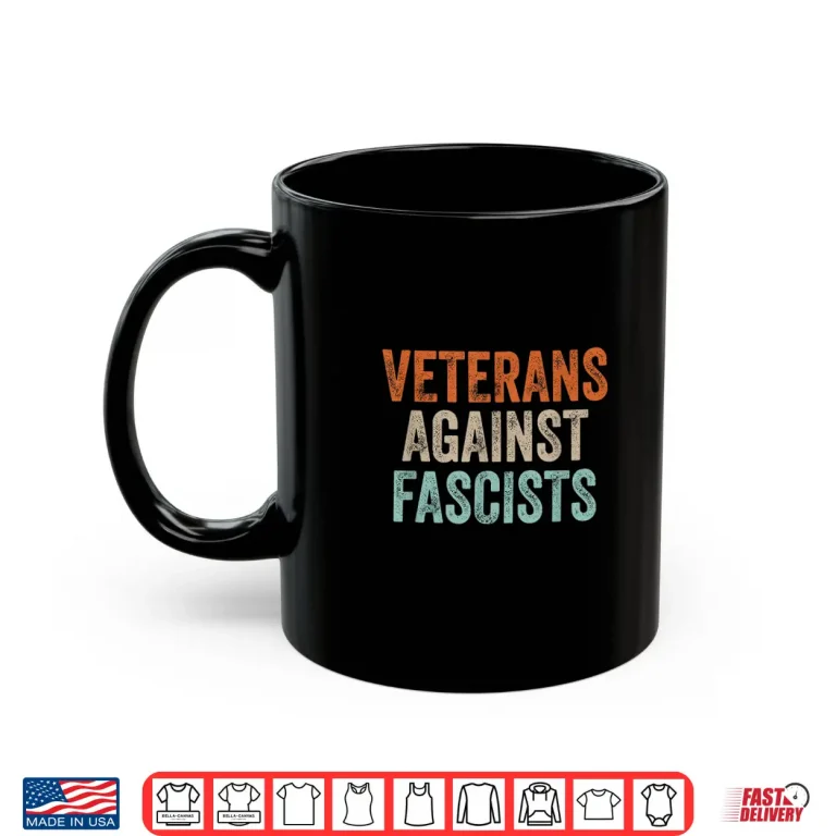 Mug Veterans Against Fascists Retro Patriotic Veteran US Army Shirt