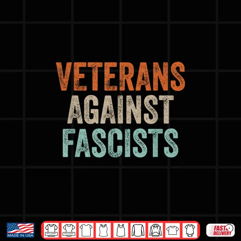 Design Veterans Against Fascists Retro Patriotic Veteran US Army Shirt
