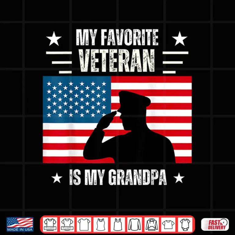 Design Veterans Day Military My Favorite Veteran Is My Grandparent Shirt 1