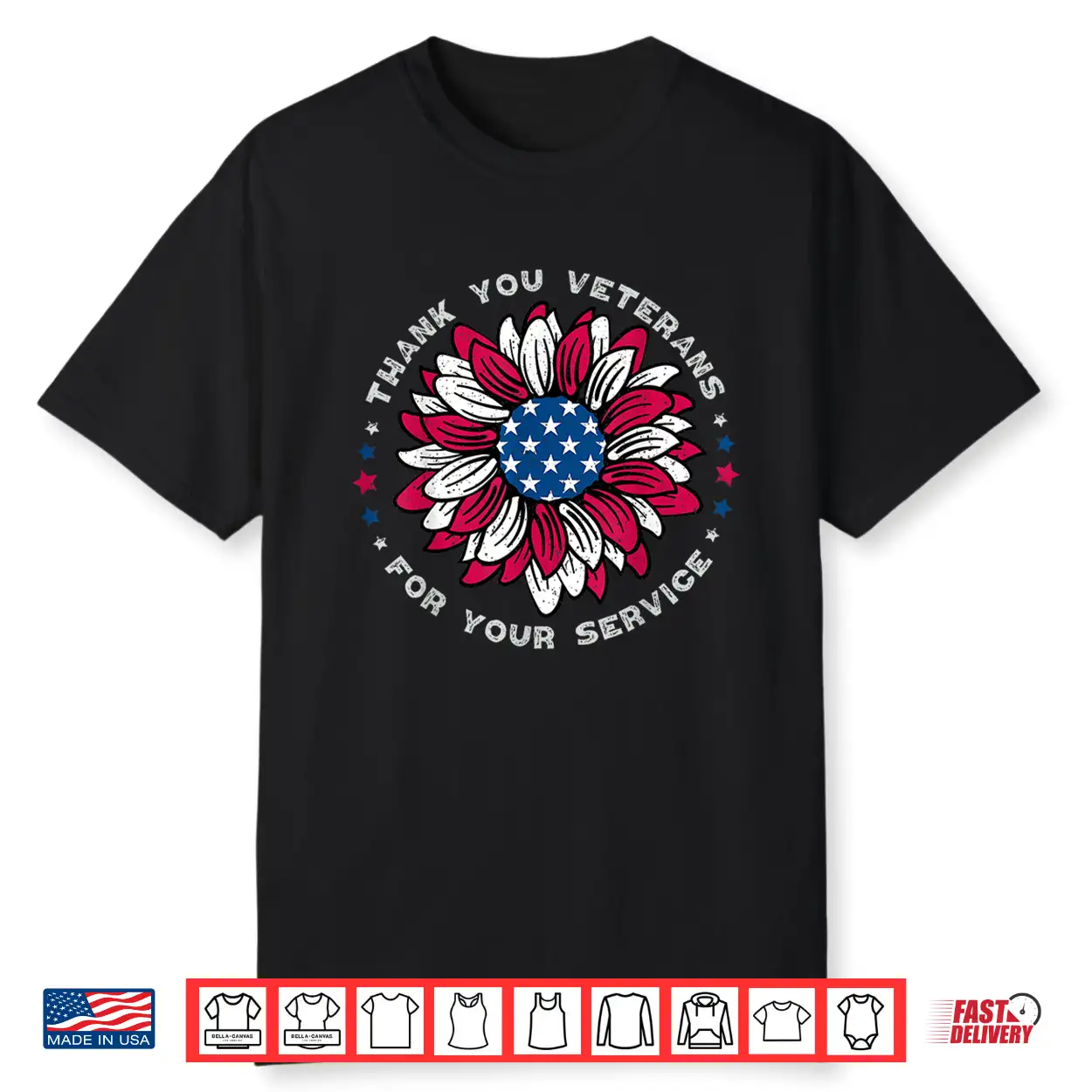 Thank You Veterans Sunflower Military Veterans Day Tribute Shirt Thank You Veterans Sunflower Military Veterans Day Tribute Shirt