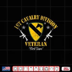 Design Vintage 1st Cavalry Division Veteran Patriotic Veterans Day Shirt