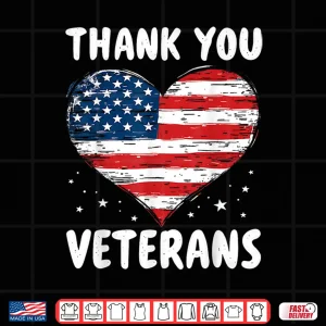 Design Thank You Veterans Day Patriotic American Flag Shirt