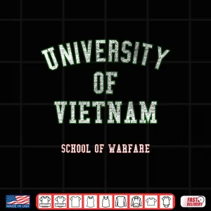 Design Vietnam Veterans University of Vietnam School Shirt 1