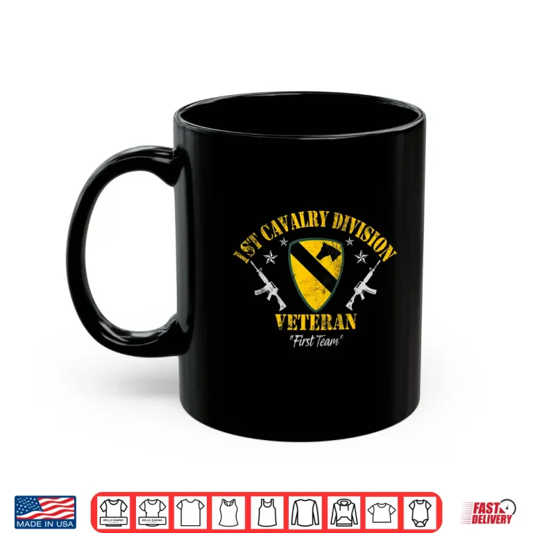 Mug Vintage 1st Cavalry Division Veteran Patriotic Veterans Day Shirt 1