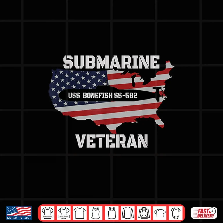 Design USS Bonefish SS 582 Submarine Veterans Day Parent Grandparent Shirt