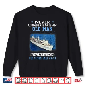 Sweatshirt USS Simon Lake AS 33 Veterans Day Fathers Day Shirt
