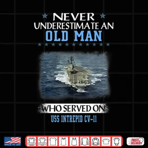 Design USS Intrepid CV 11 Veterans Day Fathers Day Shirt