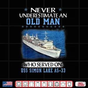 Design USS Simon Lake AS 33 Veterans Day Fathers Day Shirt
