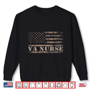 Sweatshirt VA Nurse Real American Hero 4th of July US Patriotic Vintage Shirt