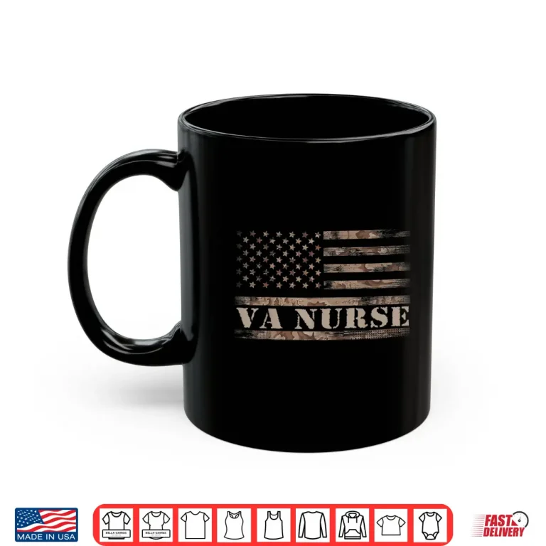 Mug VA Nurse Real American Hero 4th of July US Patriotic Vintage Shirt