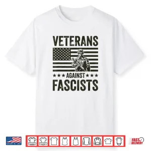 Veterans Against Fascists Vintage Patriotic Soldier Us Army Shirt