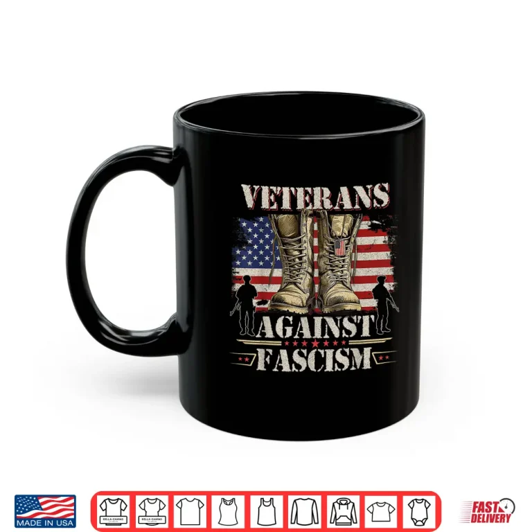 Veterans Against Fascism Vintage Us Flag Combat Boots Army Shirt 3 Mug Veterans Against Fascism Vintage US Flag Combat Boots Army Shirt