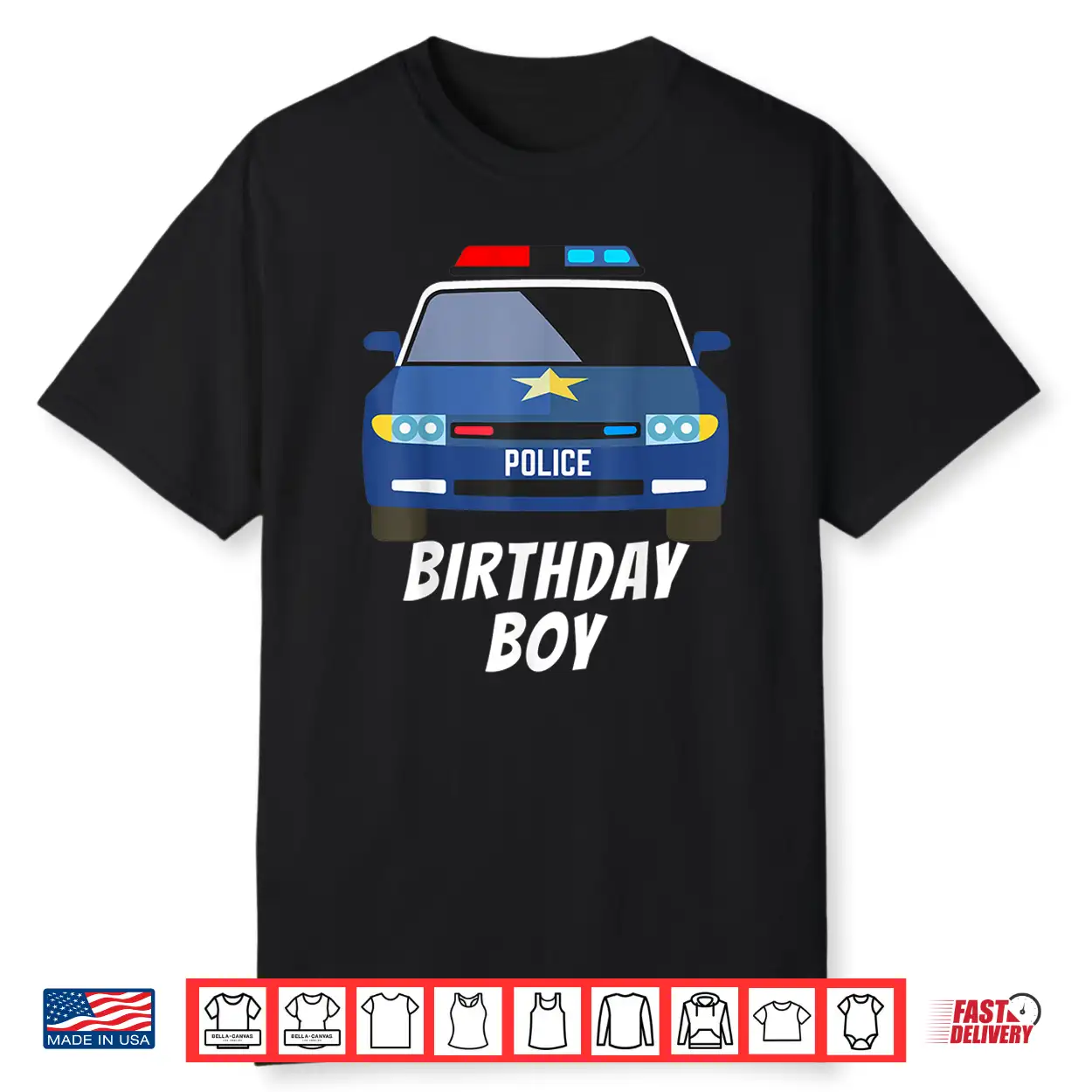 Birthday Boy Police Car Policeman Officer Party Matching Set Shirt Birthday Boy Police Car Policeman Officer Party Matching Set Shirt