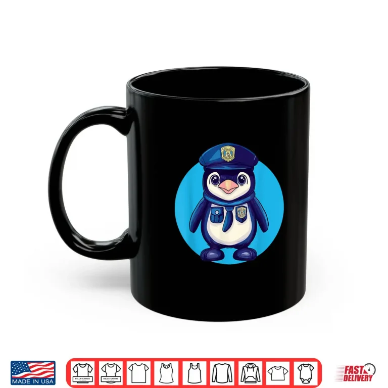 Mug Cute Penguin Police Officer Fun Patrol Shirt