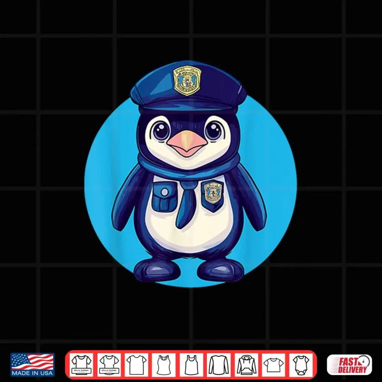 Design Cute Penguin Police Officer Fun Patrol Shirt