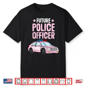 Future Police Officer Policewoman Cop Girls Kids Toddler Shirt