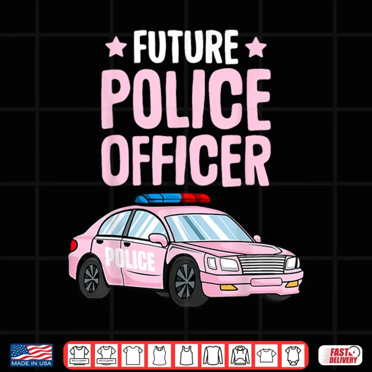 Design Future Police Officer Policewoman Cop Girls Kids Toddler Shirt