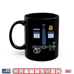 Mug Halloween Policeman Costume Halloween Police Officer Costume Shirt