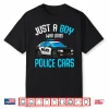 Just A Boy Who Loves Police Cars Officer Policeman Kids Shirt