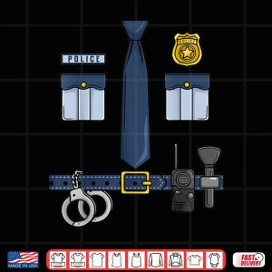 Design Halloween Policeman Costume Halloween Police Officer Costume Shirt