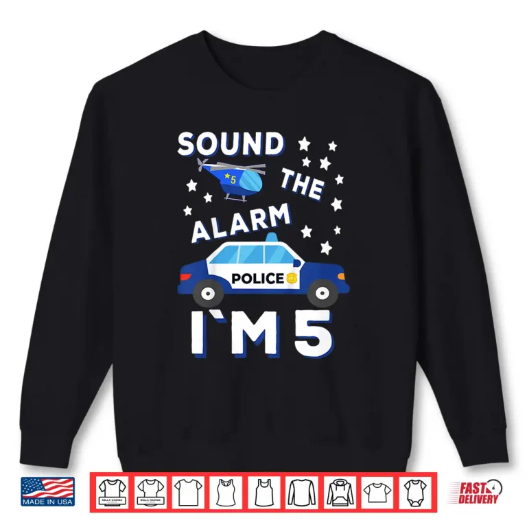 Sweatshirt Kids Police Helicopter Sound The Alarm IM 5 Police Boy Shirt