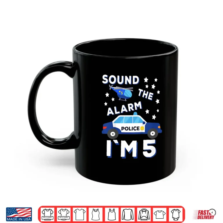 Mug Kids Police Helicopter Sound The Alarm IM 5 Police Boy Shirt