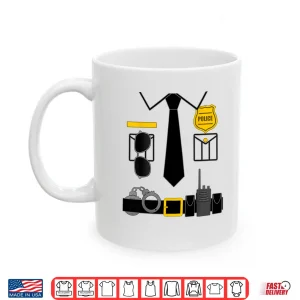 Mug Police Costume For Kids Adults Halloween Police Officer Shirt