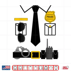 Design Police Costume For Kids Adults Halloween Police Officer Shirt