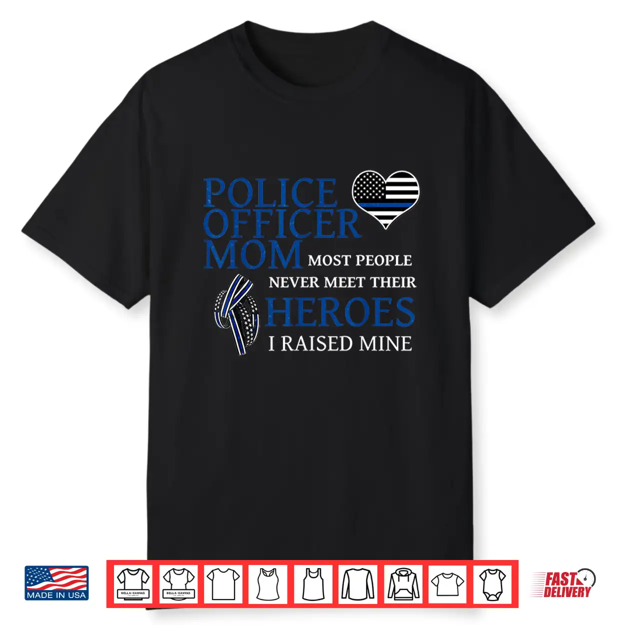 Police Officer Mom Thin Blue Line Family Shirt Police Officer Mom Thin Blue Line Family Shirt