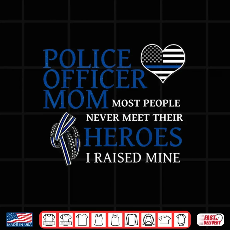 Design Police Officer Mom Thin Blue Line Family Shirt