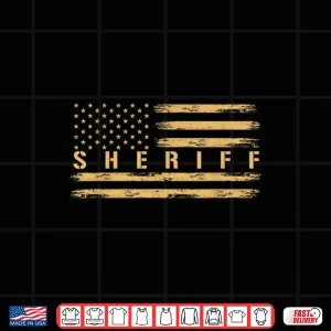 Design Sheriff Usa American Flag Western Police Officer Shirt