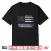 Thin Blue Line American Flag Tee Mens Police Officer Shirt Shirt