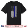 Vintage Thin Blue Line Shirt Police Support Usa Flag Shirt