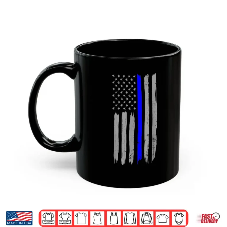 Vintage Thin Blue Line Shirt Police Support Usa Flag Shirt 3 Mug Vintage Thin Blue Line Shirt Police Support Usa Flag Shirt