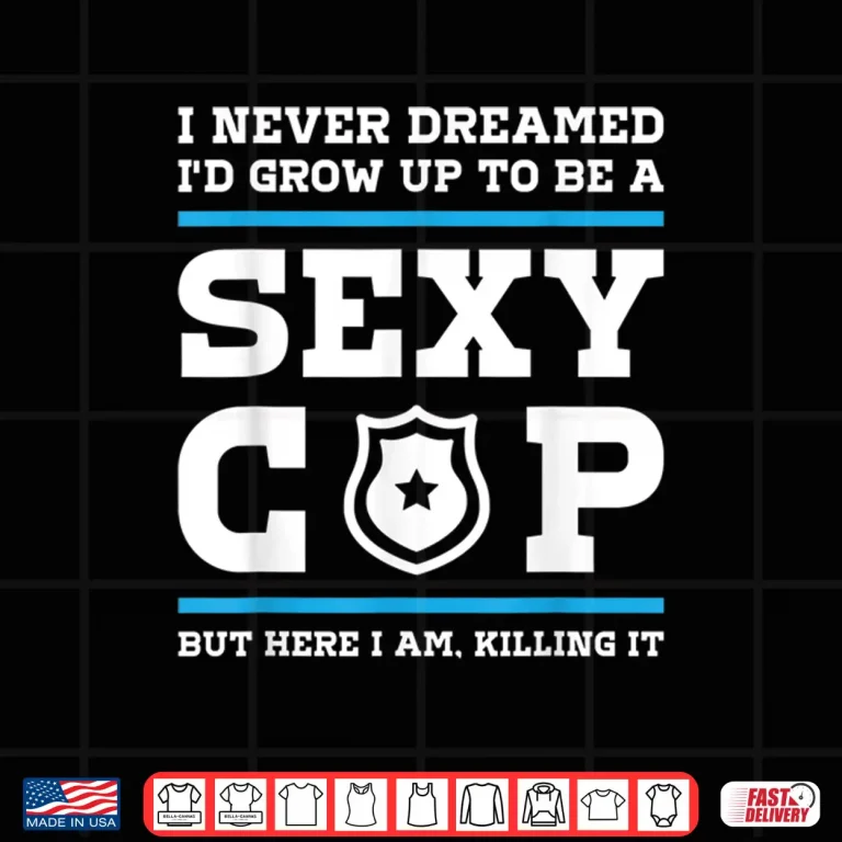 Design Confident Cop But Here I Am Blue Line Police Officer Cop Shirt