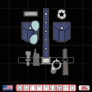 Design Funny Police Officer Cute Cop Costume Tee Perfect Gift Shirt