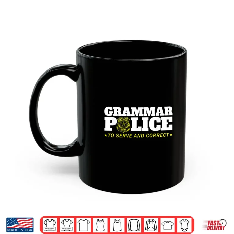 Mug Grammar Police Officer Funny Badge Halloween Costume Shirt