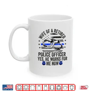 Mug Partner of a Retired Police Officer Proud Retiring Cop Spouse Shirt