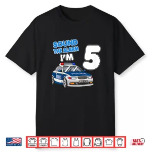 Police Car 5Th Birthday Boy 5 Cop Policeman Officer Shirt