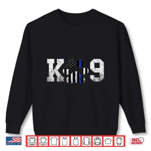 Sweatshirt Police Officer Thin Blue Line K9 Dog Paw Police Dog Officer Shirt
