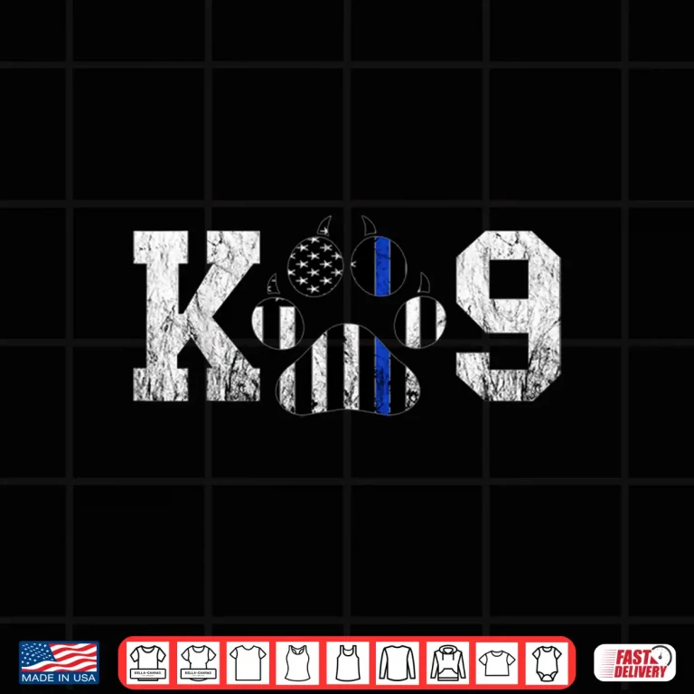 Design Police Officer Thin Blue Line K9 Dog Paw Police Dog Officer Shirt