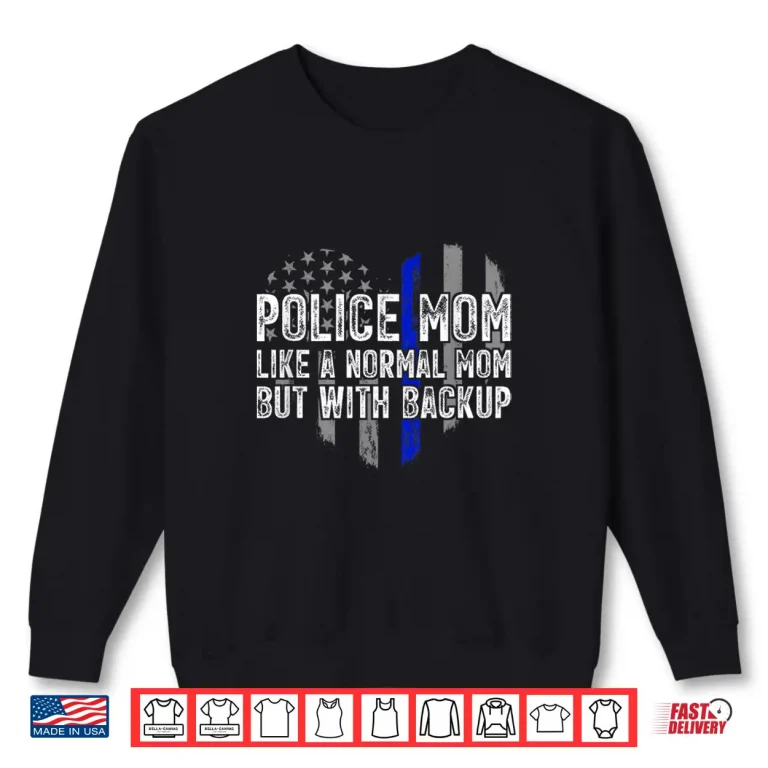 Sweatshirt Police Parent Blue Line Flag Shirt