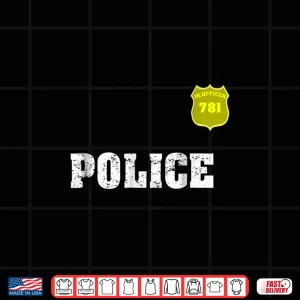 Design Police Shirt Officer Halloween Shirt for Costume Shirt